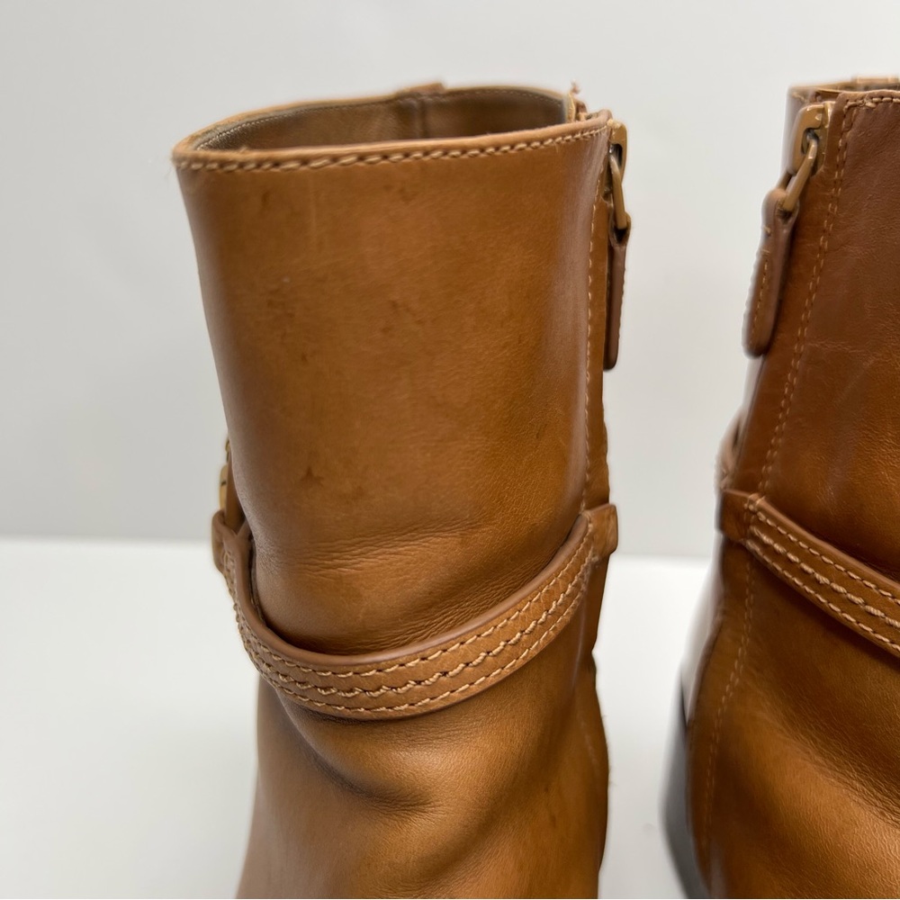 Tory Burch Miller Calf Leather Bootie Boots Brown Size 8.5 - Picture 6 of 16